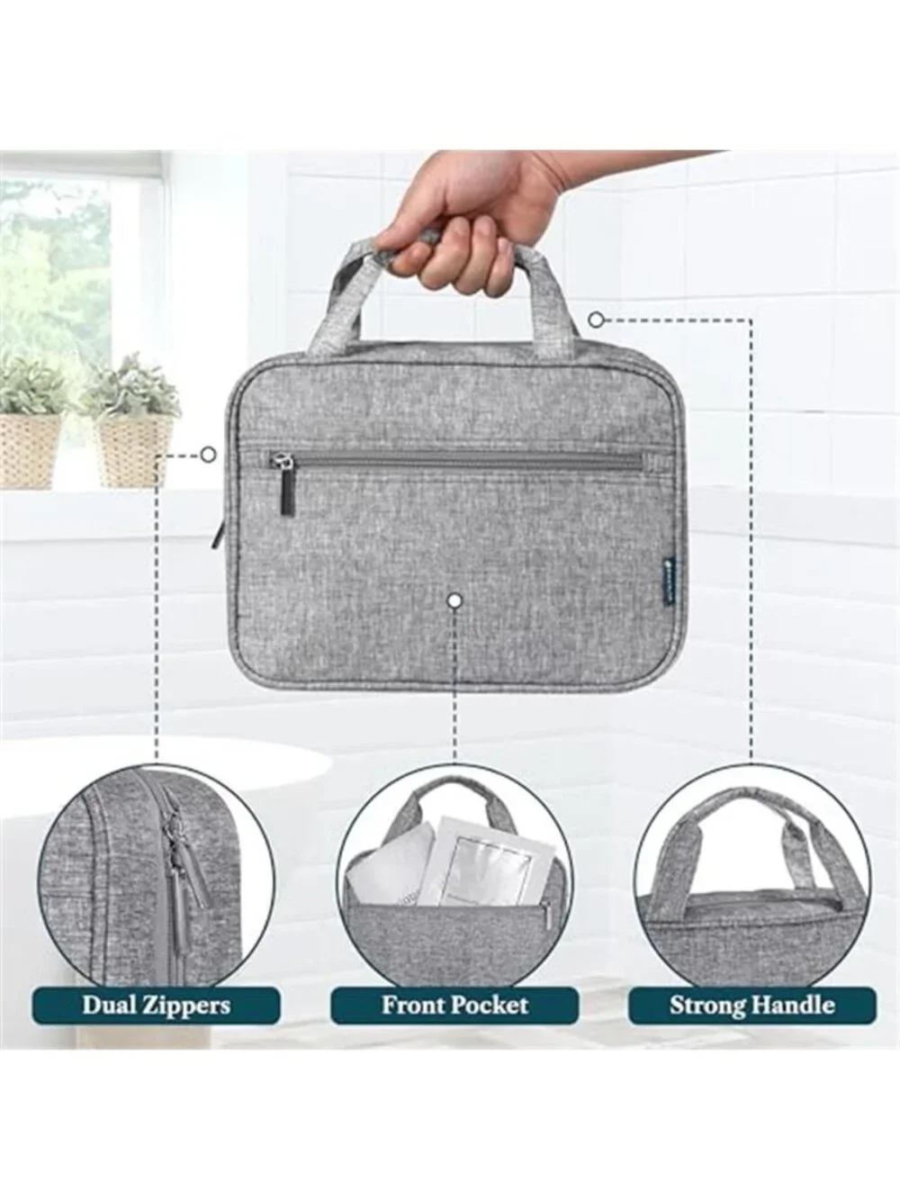 Womens Hanging Toiletry Bag Large Travel Makeup Cosmetic Organizer Waterproof